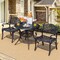 3Pcs Cast Aluminum Patio Bistro Set Outdoor Dining Table And Chair Furniture Set